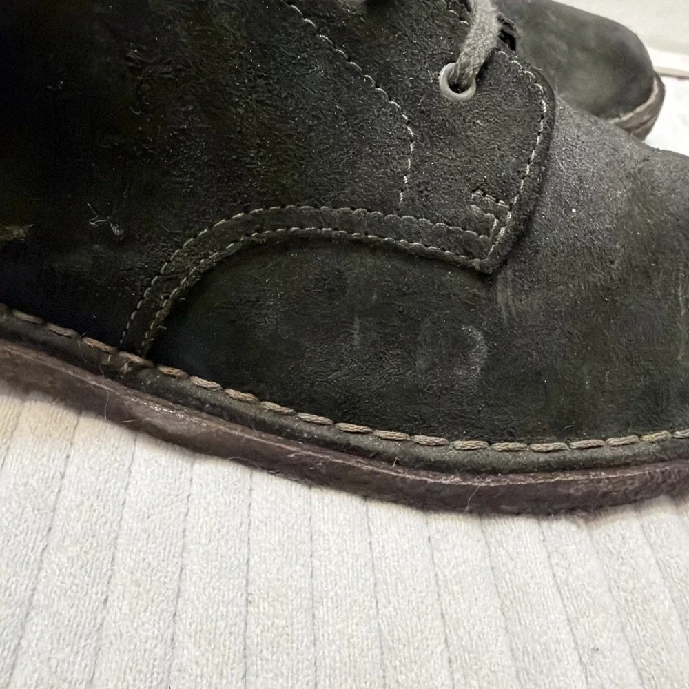 Clarks Originals Dark Brown Charles F Stead Suede Desert Hi Top Boots Size 12 M